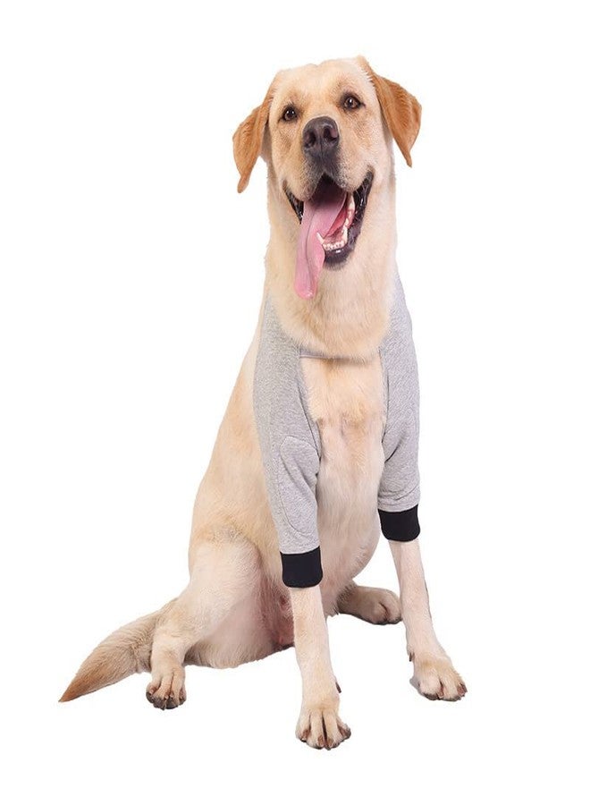 KACHEEG® Dog Elbow Protector, Front Leg Knee Protector Pad, Adjustable Strap, Lightweight Soft Comfortable, Keep Pet Wounds Clean, Elastic Cuffs Design to Fit Dog's Body | Grey | XL - Image 4